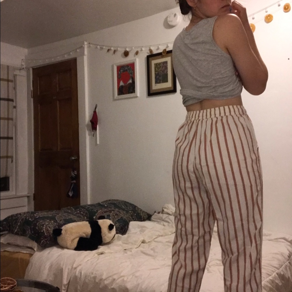 Striped drawstring pants - Picture 2 of 6